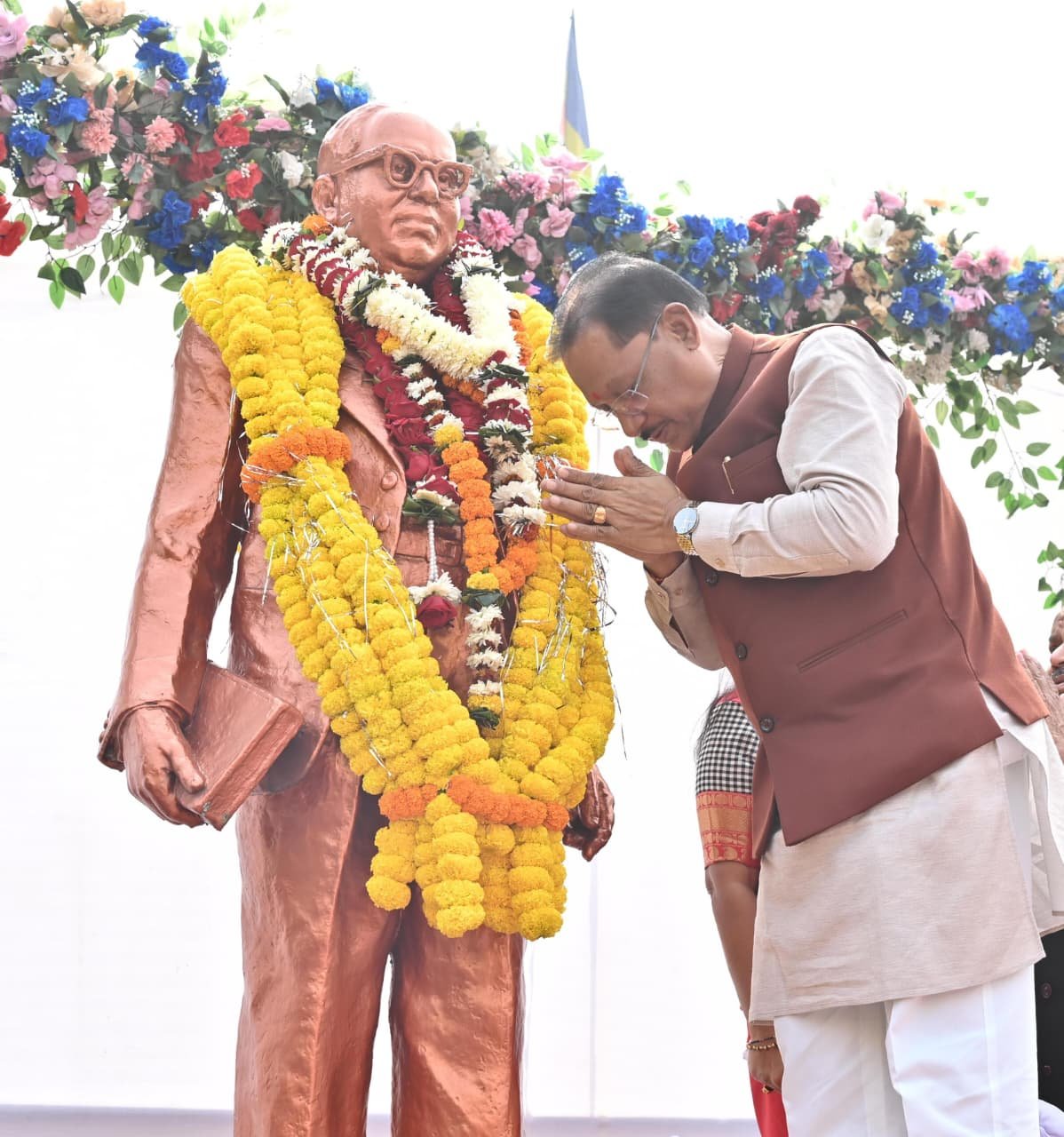Constitution Day celebrations at Ambedkar Chowk, Chief Minister Sai pays tribute