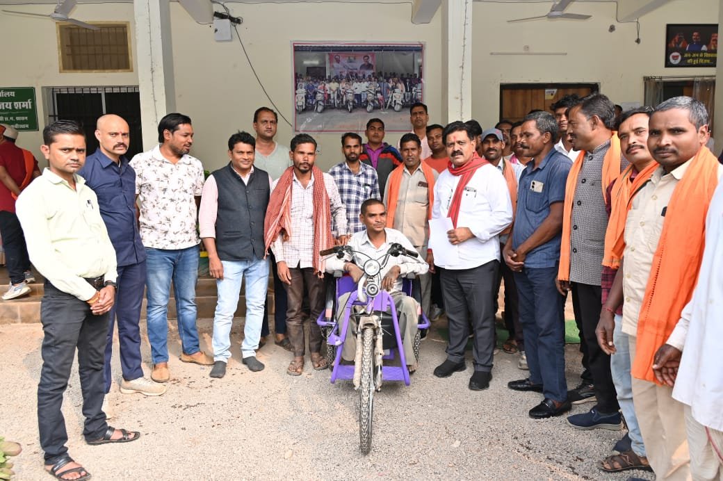 Disabled people received support: Public representatives distributed assistive devices, increasing self-reliance.