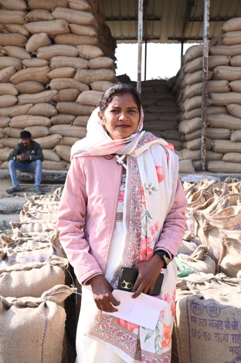 A woman farmer in Korea district sold 50 quintals of paddy and received Rs 1.18 lakh at the support price.