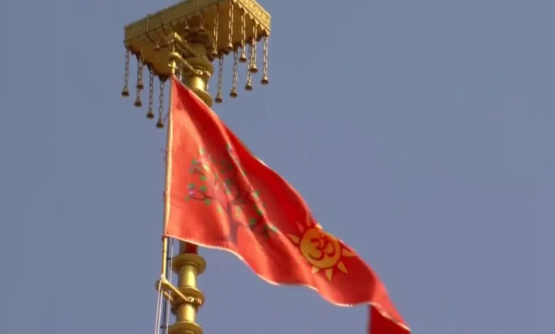 History made in Ayodhya: A golden flag hoisted atop the Ram Temple, spreading the radiance of faith from afar.