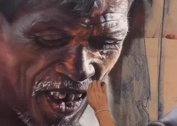 बालोद के किसान की जीवंत रंगोली ने हैदराबाद में दर्शकों को किया मंत्रमुग्ध 1 Balod farmer's vibrant rangoli mesmerises audience in Hyderabad