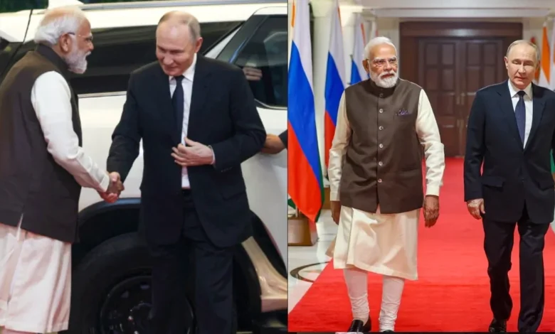 दिल्ली में पुतिन का भव्य स्वागत: मोदी से 'दोस्ताना गले मिलन' और प्रधानमंत्री की मजबूत नेतृत्व की खुलकर तारीफ 1 Putin receives grand welcome in Delhi: 'Friendly hug' from Modi and unabashed praise for PM's strong leadership