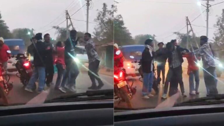 Video of a brawl in Gangrel (Mini Goa) goes viral: A fierce exchange of blows and punches took place during the New Year celebrations.