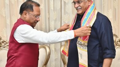 Photo of नवा रायपुर में पर्यटन पर मंथन, मुख्यमंत्री निवास में केंद्रीय मंत्री से अहम मुलाकात