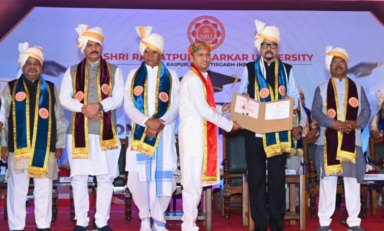 Rawatpura Sarkar University's fourth convocation concluded, 53 researchers awarded PhD, 1448 students awarded degrees