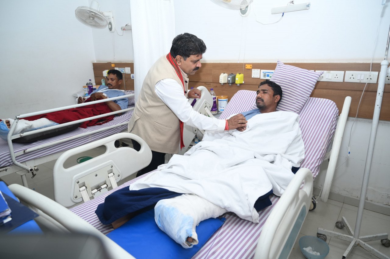 Deputy Chief Minister Vijay Sharma met the soldiers injured in the IED blast and said, "The government is with them in every situation."