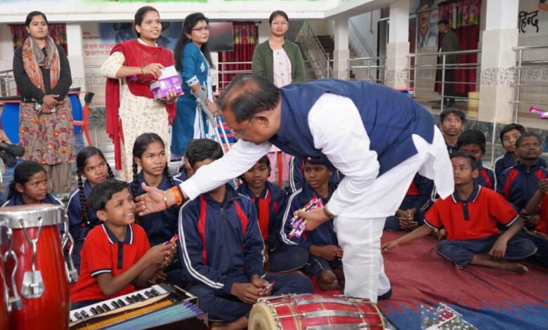 Chief Minister Vishnu Dev Sai reached among the differently-abled children and announced to provide a bus to the school.