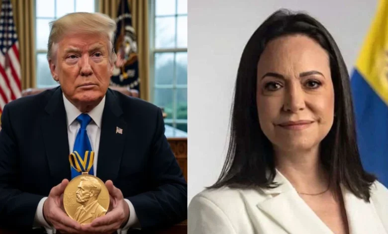 Symbolic moment at the White House: Machado presents Trump with the Nobel Peace Prize gold medal