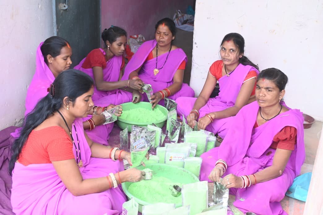 Women of Gariaband changed the image of Holi, a new example of self-reliance with herbal gulal