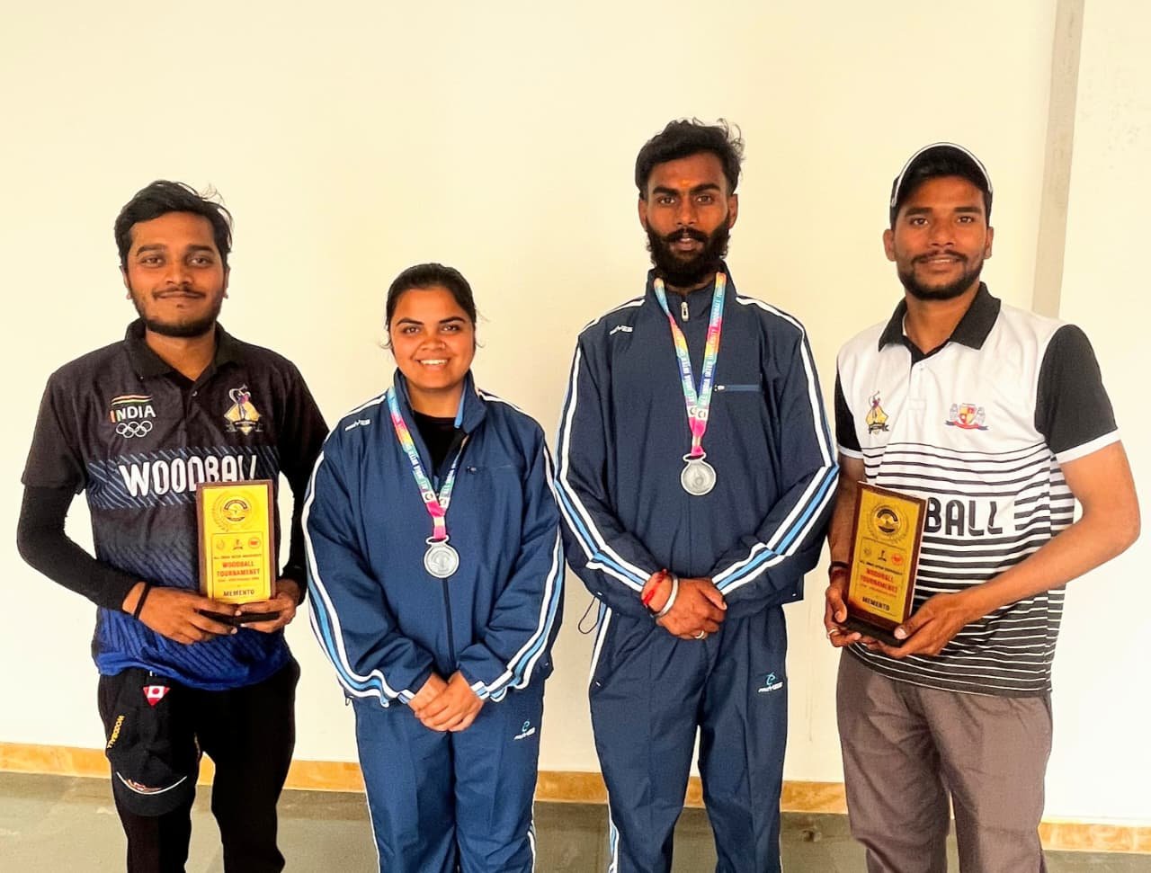 Surguja shines in Bhopal, wins silver in Woodball Inter University competition