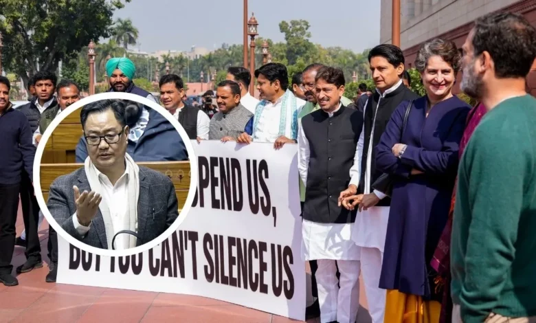 Rijiju targets Congress MPs for allegedly entering Speaker's chamber and creating ruckus