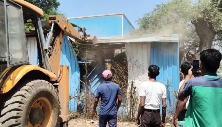 Administration's bulldozer action in Samoda, illegal encroachments removed from government land