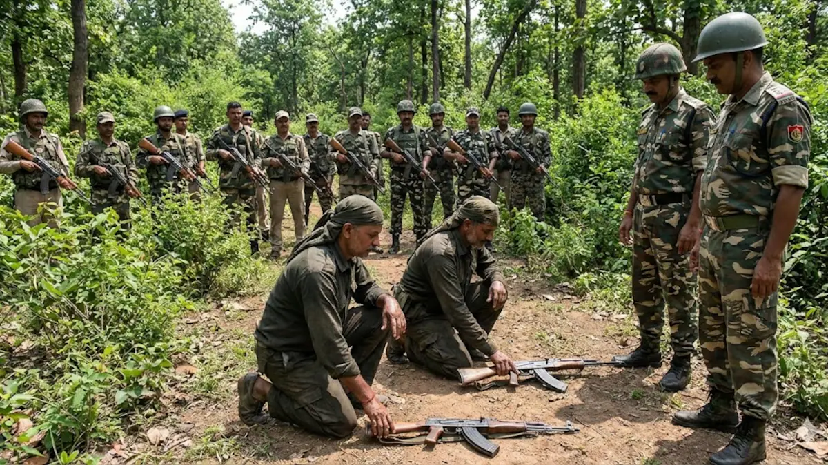 Major setback in Naxalism: 15 Naxalites, including a senior leader, surrender – is “Red Terror” over?