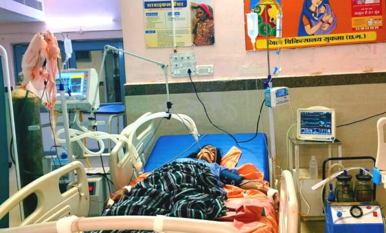 A woman won the battle for her life at Sukma hospital, doctors' promptness averted a major tragedy.