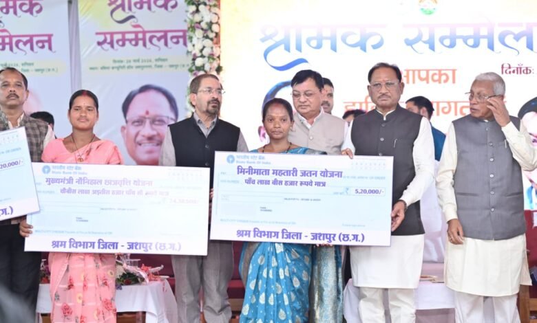 Labour welfare gains momentum in Chhattisgarh: 800 crore DBT transfers, major initiatives ranging from children's education to meals for Rs 5