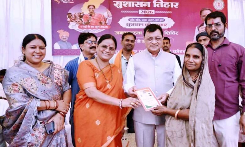 Minister Lakhanlal Dewangan said at the Sushasan Tihar camp – the government is committed to providing quick solutions to the problems of the common people.