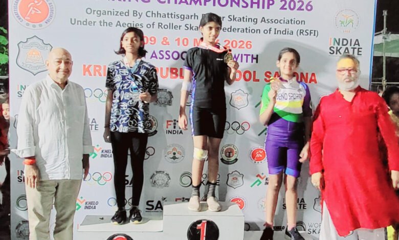 Despite injury, spirits remained intact: Bilaspur's Shivika Pandey became the state-level roller sports champion.