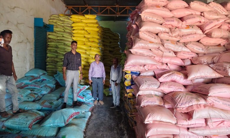 Major action taken following a Chief Minister's Helpline complaint: raid conducted on a center involved in the black marketing of fertilizer; 3,219 bags of fertilizer seized.