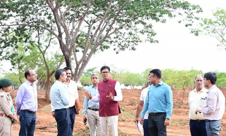 Sendh Lake to get a green makeover; O.P. Choudhary inspects plantation activities.