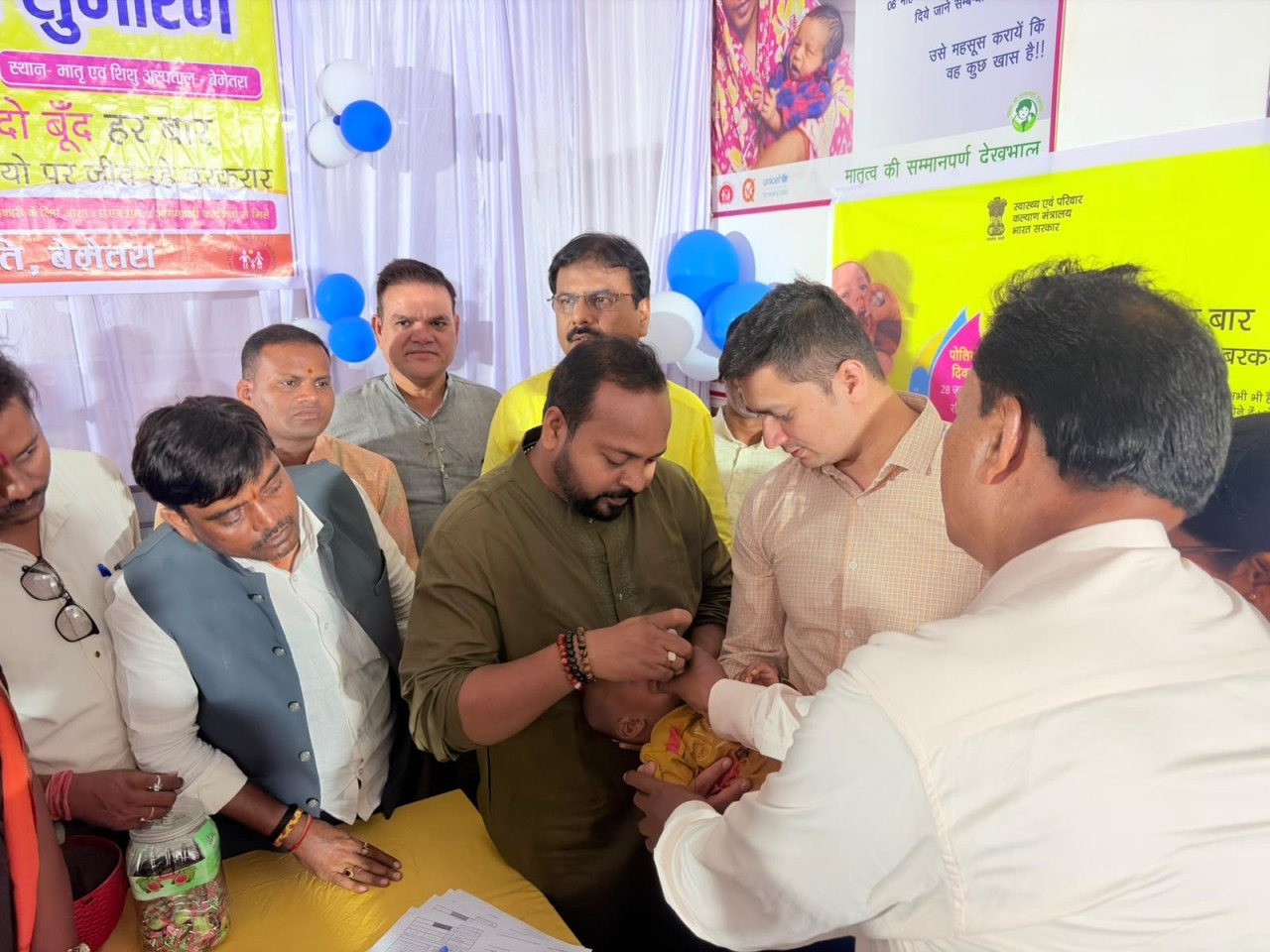 National Pulse Polio Campaign kicks off in Bemetara; over 96,000 children to receive the 'two drops of life'.
