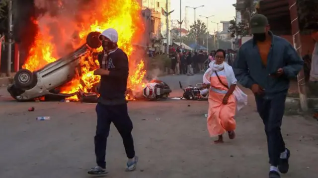 Violence erupts again in Manipur, raising questions about security arrangements