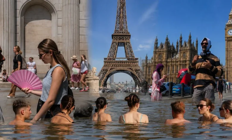 Record heat in Europe; heatwaves raise concerns in several countries.