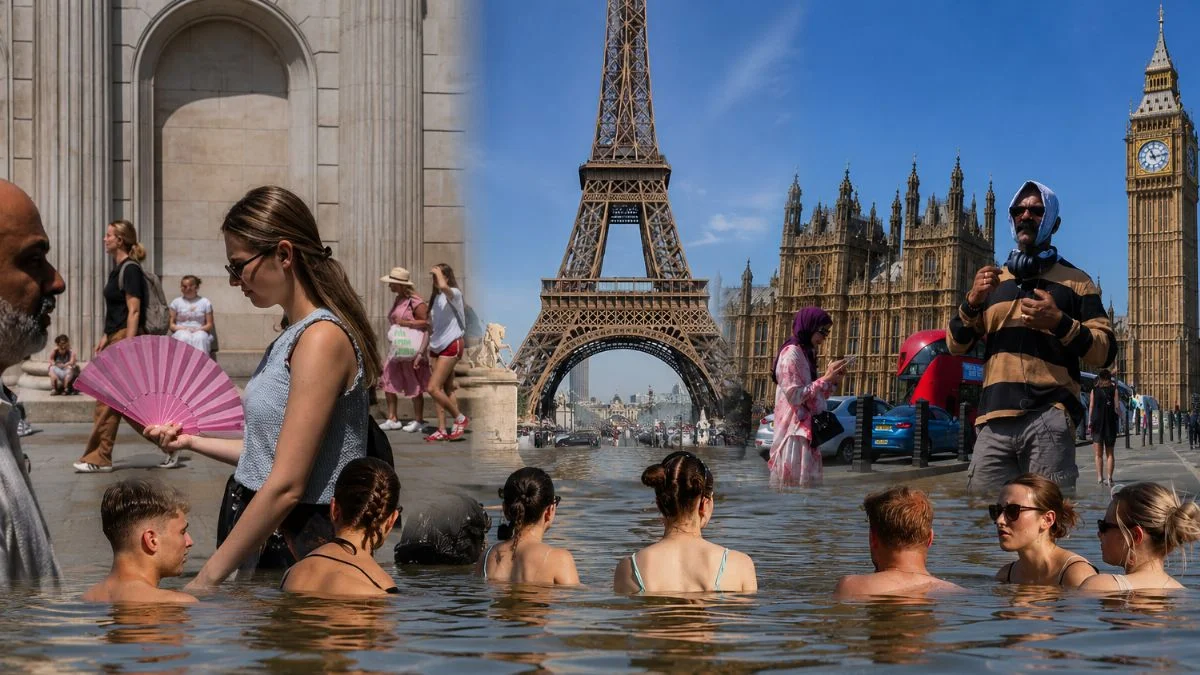 Record heat in Europe; heatwaves raise concerns in several countries.
