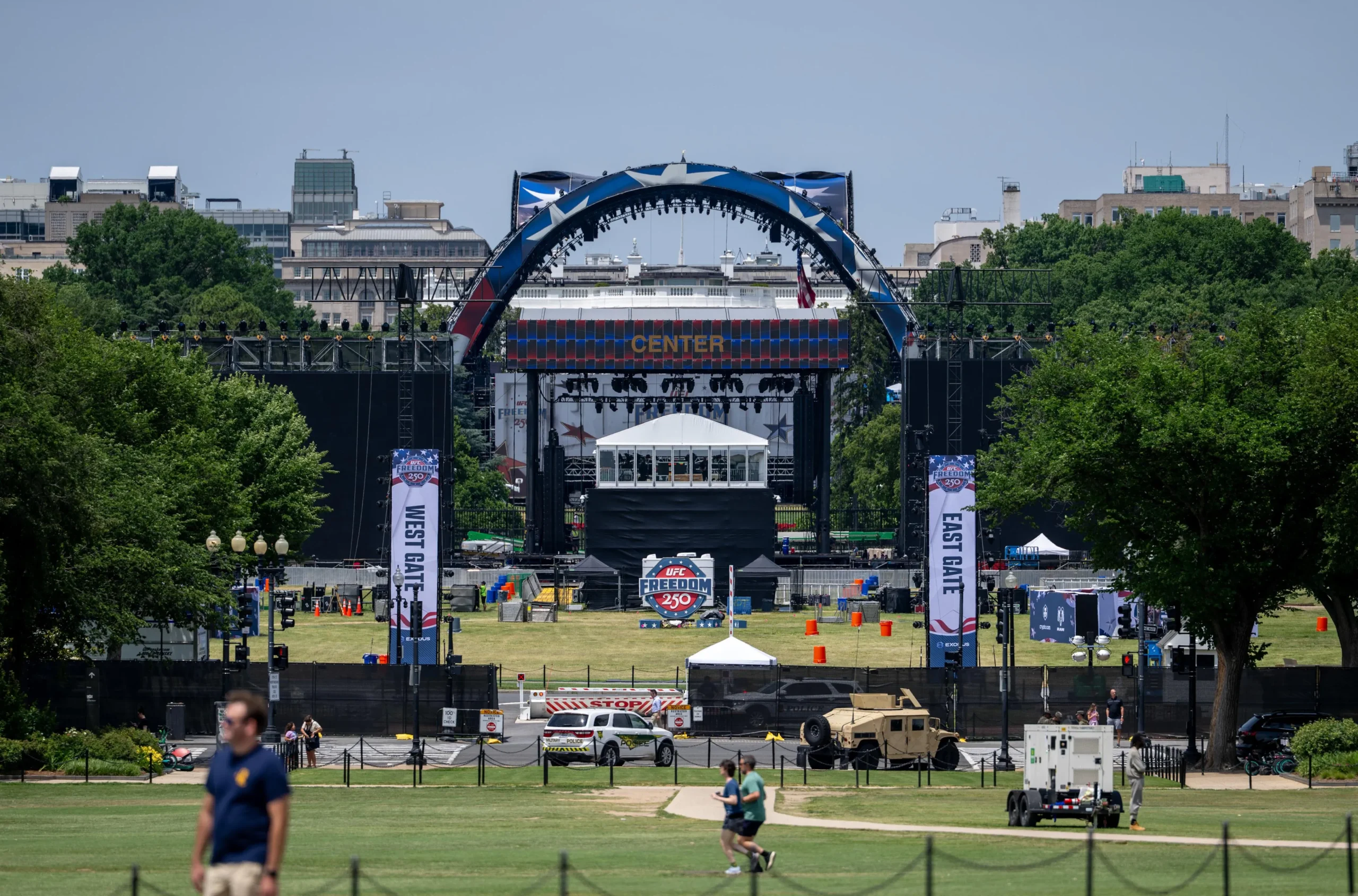 Historic UFC bout at the White House becomes a talking point despite bad weather.