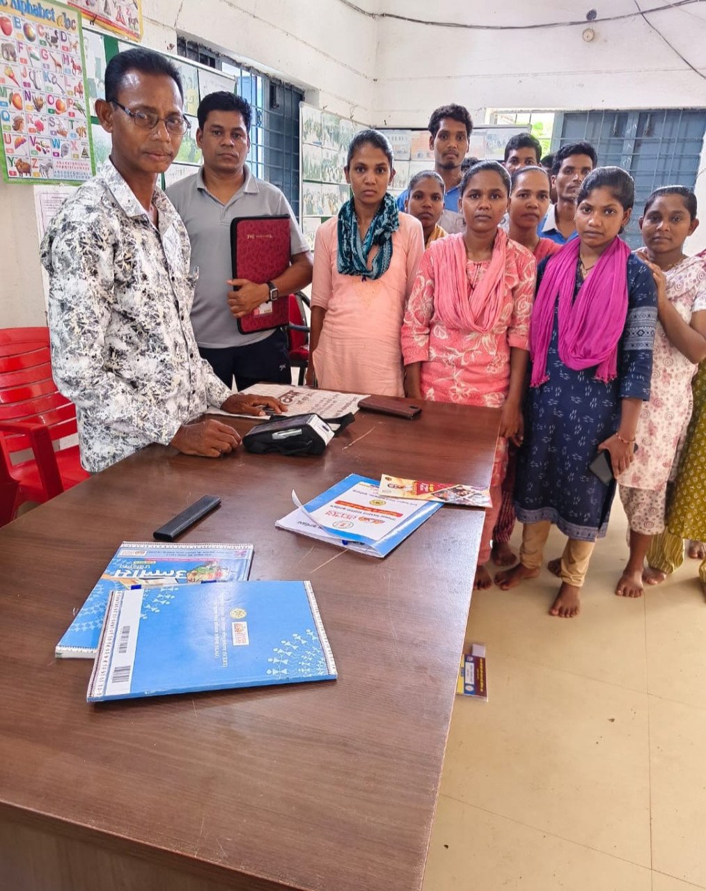 Relief for rehabilitated families in Bijapur: Ration card e-KYC conducted at rehabilitation centers.