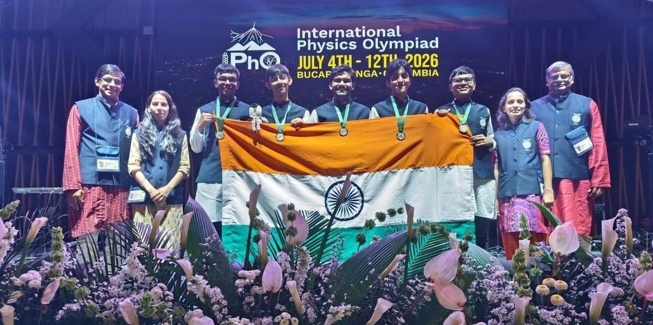 India's stellar performance at the International Physics Olympiad; Finance Minister OP Choudhary congratulates the winners.