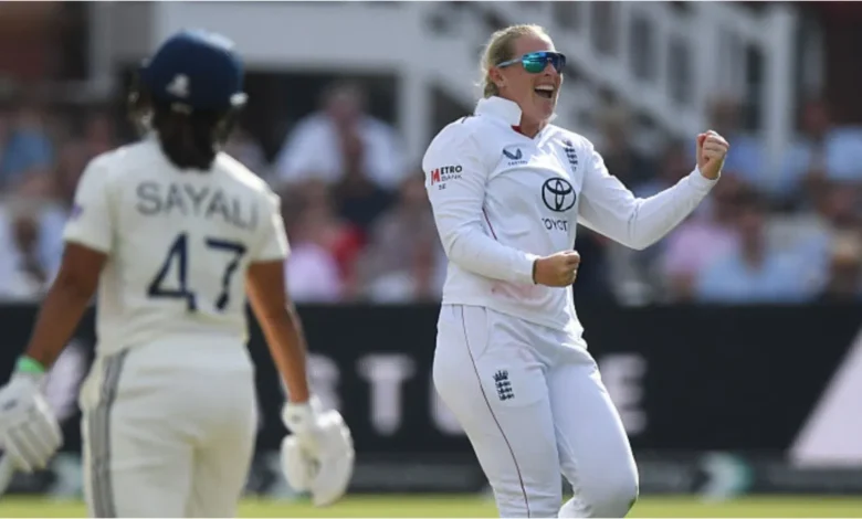 History at Lord's! Indian women bamboozled by Sophie Ecclestone's spin; bowled out for 285 on the opening day!
