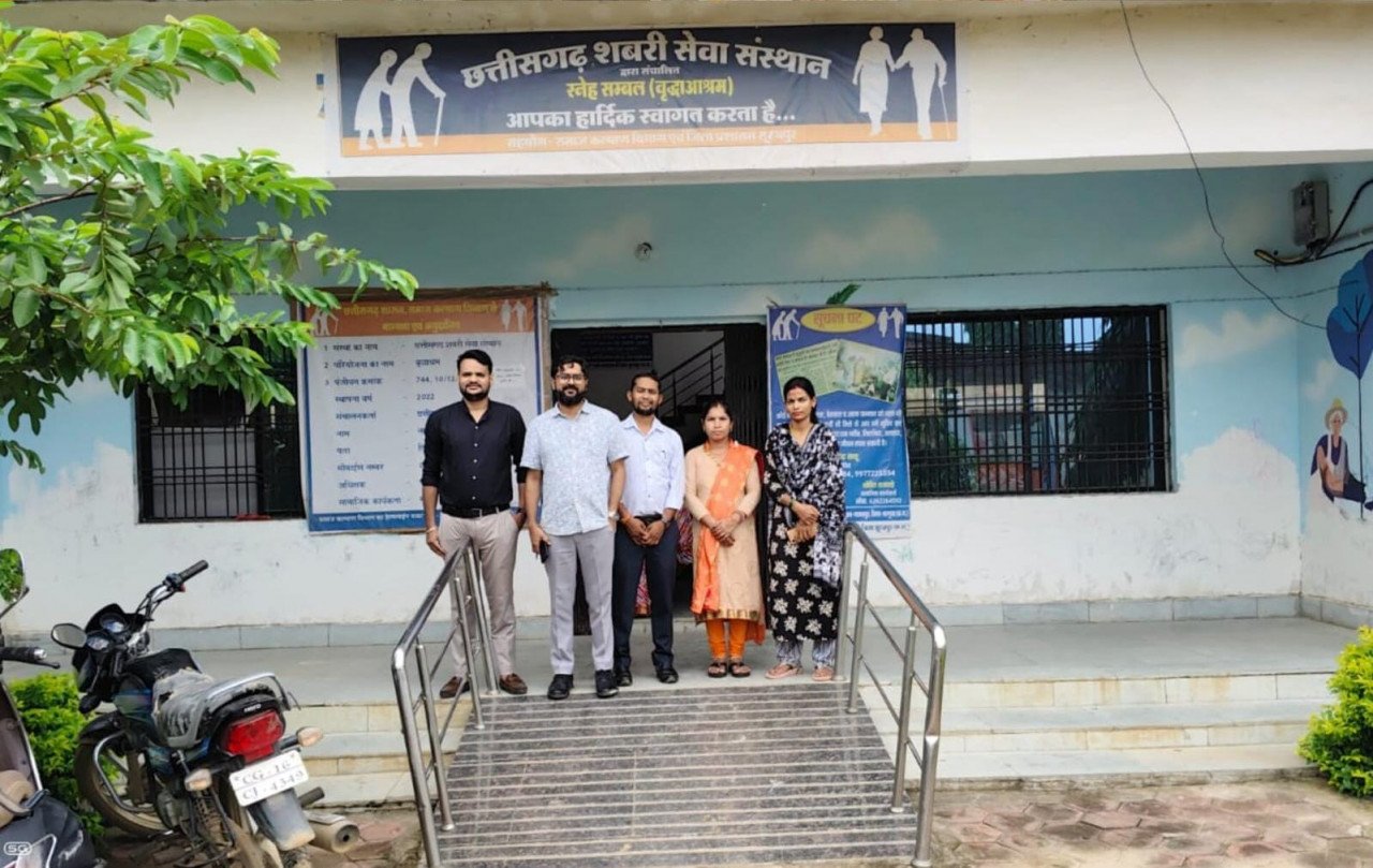 Mental health camp at Surajpur Old Age Home; senior citizens received free check-ups and treatment.