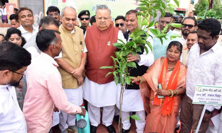 Message of environmental conservation: Assembly Speaker plants a Maulsari sapling at Atal Medical College.