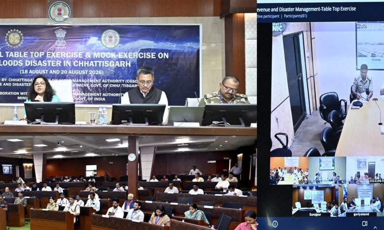 Preparations to tackle floods in Chhattisgarh intensified; state-level mock exercise to be held on August 20.