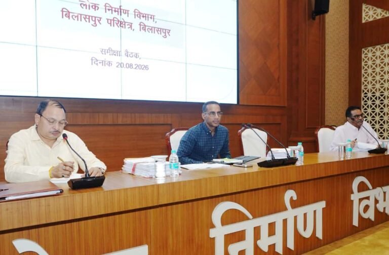Strict oversight of construction works in Bilaspur division; new projects to commence by October.