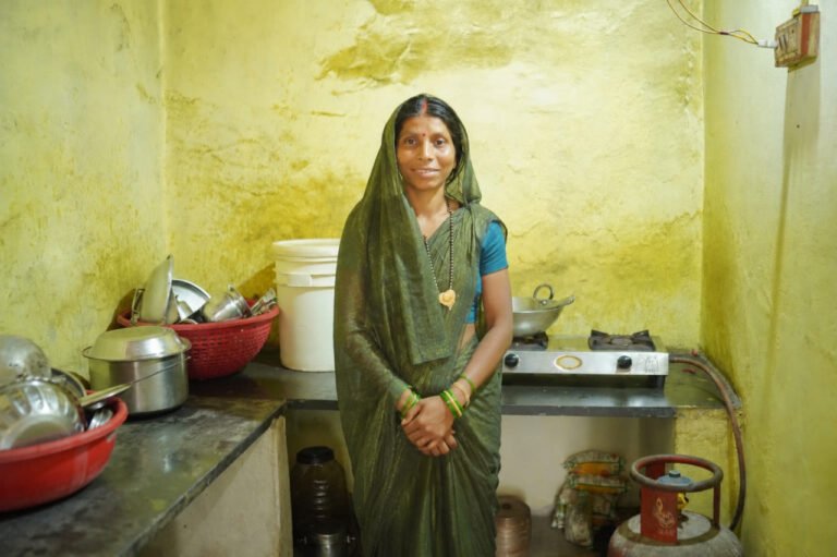 Ujjwala Yojana makes cooking easier for Pushpa Bai; she finds relief from the smoke of firewood and coal stoves.