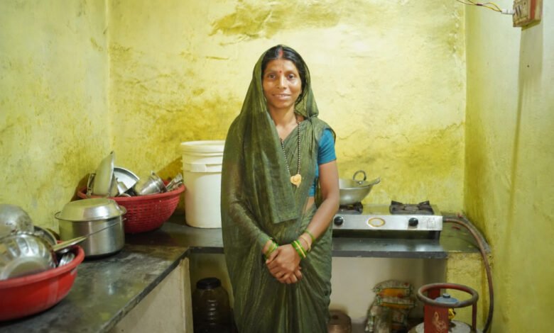 Ujjwala Yojana makes cooking easier for Pushpa Bai; she finds relief from the smoke of firewood and coal stoves.