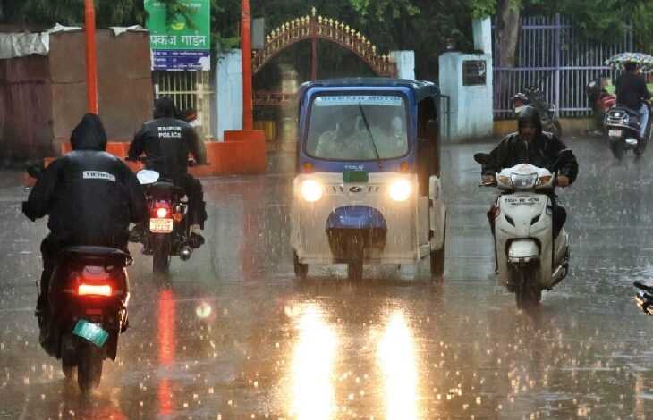 Monsoon active again in Chhattisgarh; spell of rain likely to continue for the next three days.