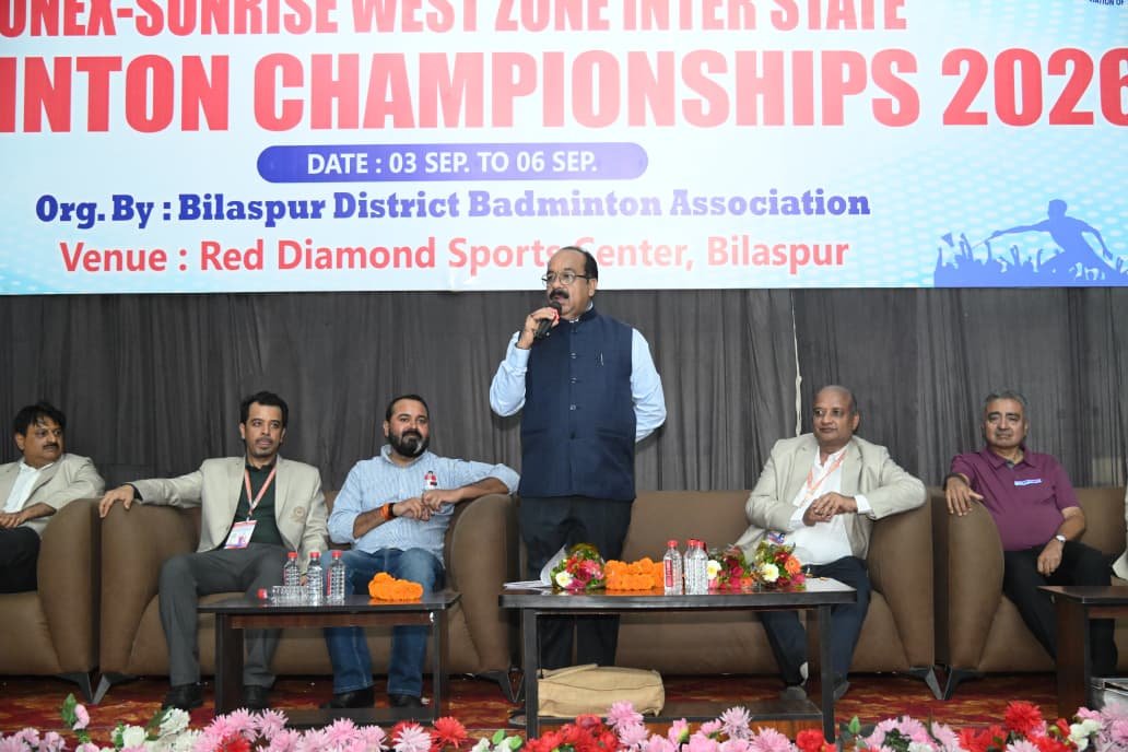 Prowess displayed at the West Zone Badminton Finals; Arun Sao felicitated the winning players.