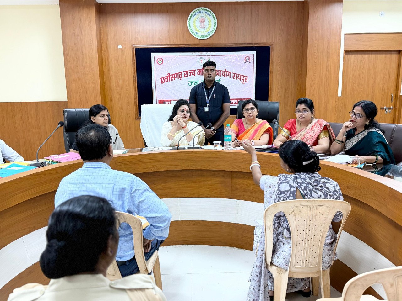 Major public hearing by the Women's Commission in Ambikapur; 25 cases heard.