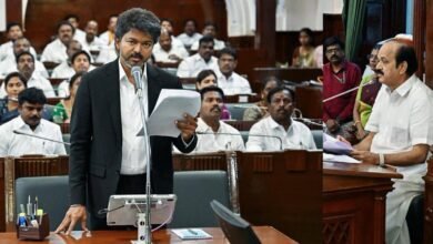 Photo of तमिलनाडु विधानसभा में ‘सुनामी’! CM विजय के एक बयान से तिलमिलाई DMK, स्पीकर से तीखी झड़प के बाद वाकआउट—क्या गिरेगी सत्ता?