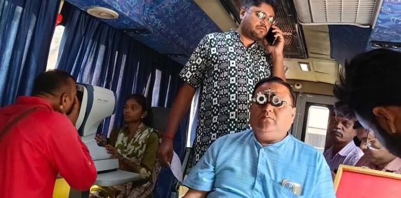 The eye health of journalists, who are constantly engaged in the race to cover the news, was also looked after; a special eye check-up camp was organized at the Press Club.