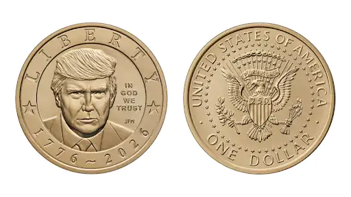 Uproar over $1 coin featuring Trump's image; sold out in 3 hours; special release marking America's 250th anniversary.
