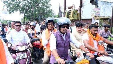 A message of service from Vadnagar to Varanasi; youth bike rally in Janjgir boosts enthusiasm.