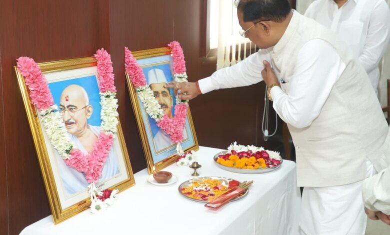 On Gandhi Jayanti, CM Sai paid tribute to Bapu and recalled Shastri’s ‘Jai Jawan-Jai Kisan’ mantra.