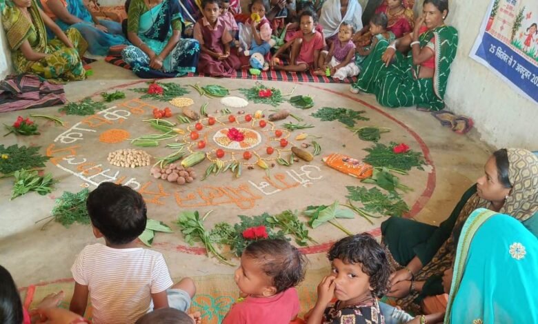 'Angan Milan' in Surajpur spreads the message of nutrition; 'Ghar-Ghar Munga' campaign boosts awareness.